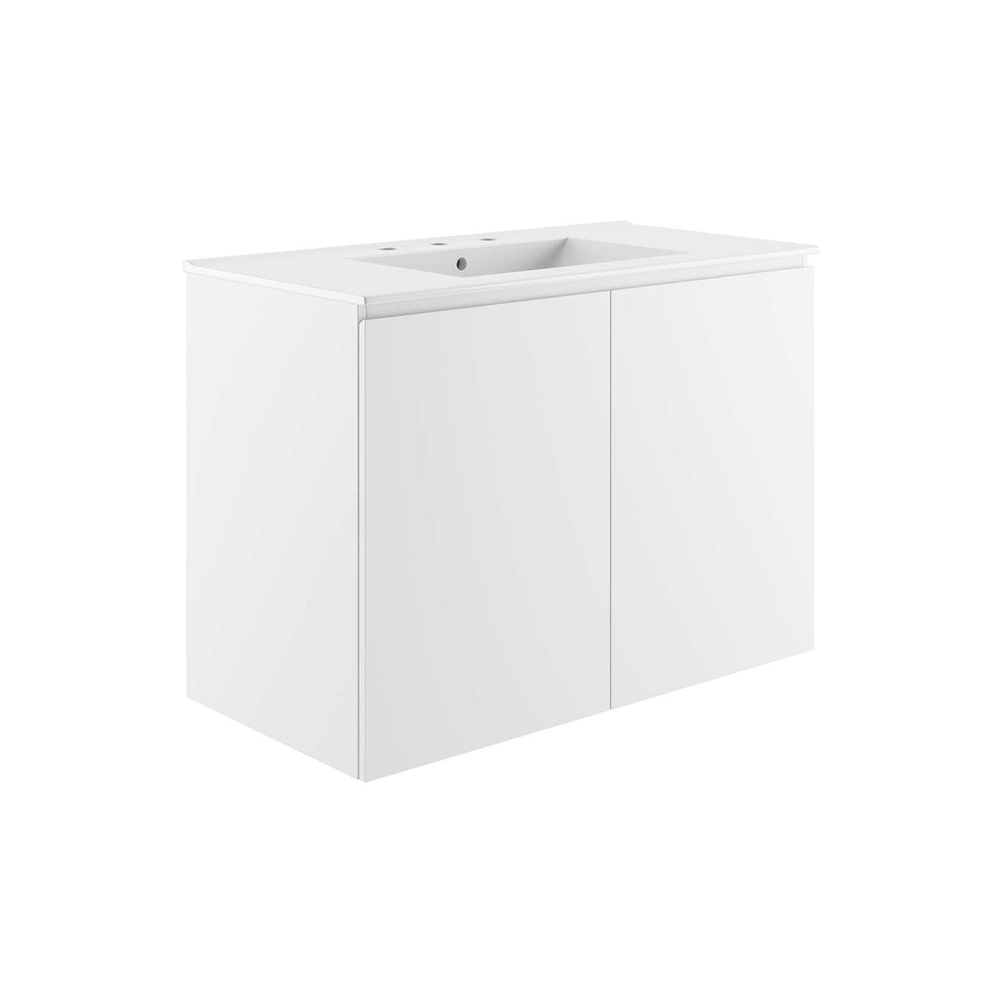 Bryn 36" Wall-Mount Bathroom Vanity By Modway - EEI-5779-GRY-BLK | Bathroom Accessories |  Modishstore - 4