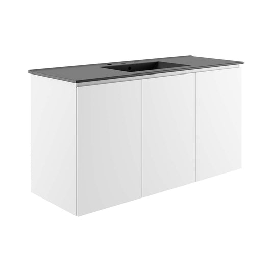 Bryn 48" Wall-Mount Bathroom Vanity By Modway - EEI-5780-GRY-BLK | Bathroom Accessories |  Modishstore - 3