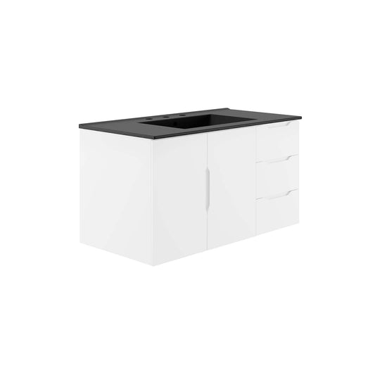Vitality 36" Bathroom Vanity By Modway - EEI-5783-GRY-BLK | Bathroom Accessories |  Modishstore - 3
