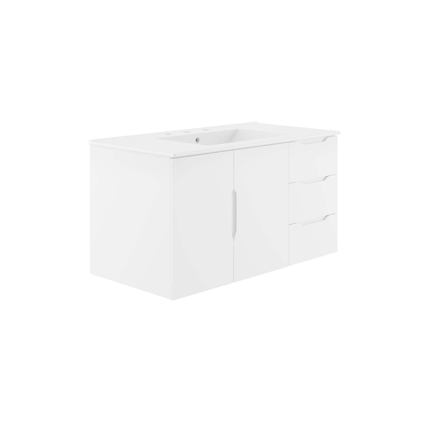 Vitality 36" Bathroom Vanity By Modway - EEI-5783-GRY-BLK | Bathroom Accessories |  Modishstore - 4