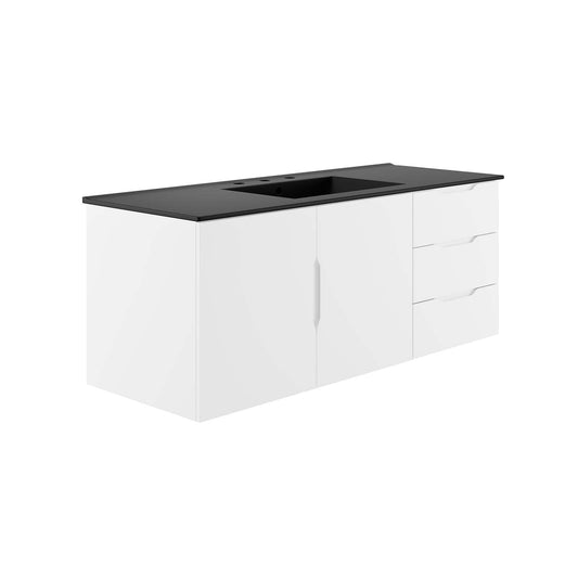 Vitality 48" Single Sink Bathroom Vanity By Modway - EEI-5784-GRY-BLK | Bathroom Accessories |  Modishstore - 3