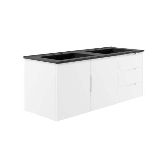 Vitality 48" Double Sink Bathroom Vanity By Modway - EEI-5785-GRY-BLK | Bathroom Accessories |  Modishstore - 3