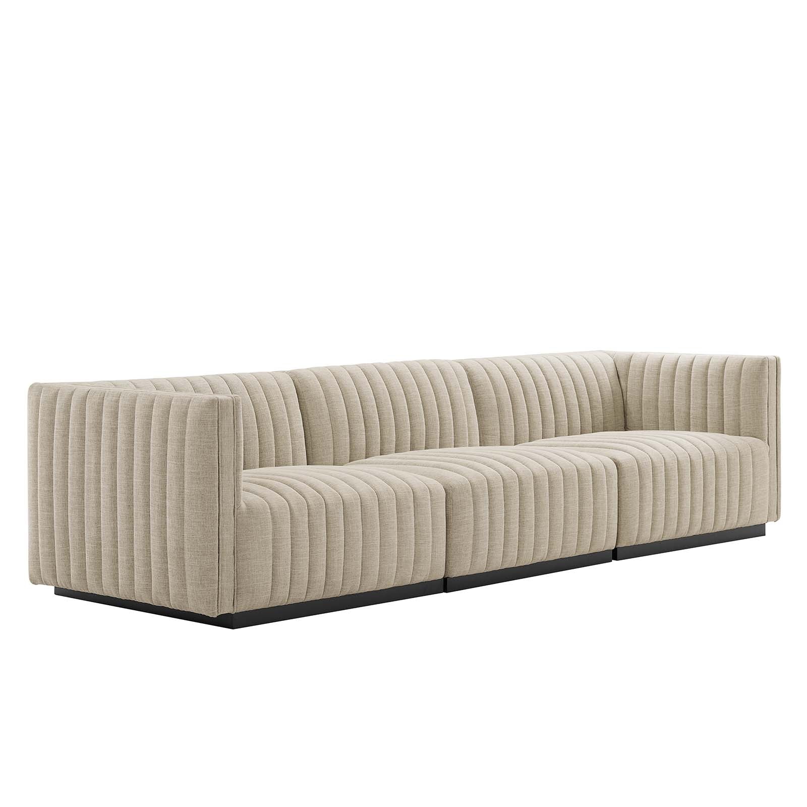 Conjure Channel Tufted Upholstered Fabric Sofa By Modway - EEI-5787 | Sofas