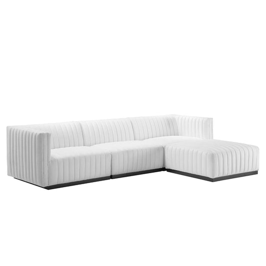 Conjure Channel Tufted Upholstered Fabric 4-Piece Sectional Sofa By Modway - EEI-5788 | Sectional - 3