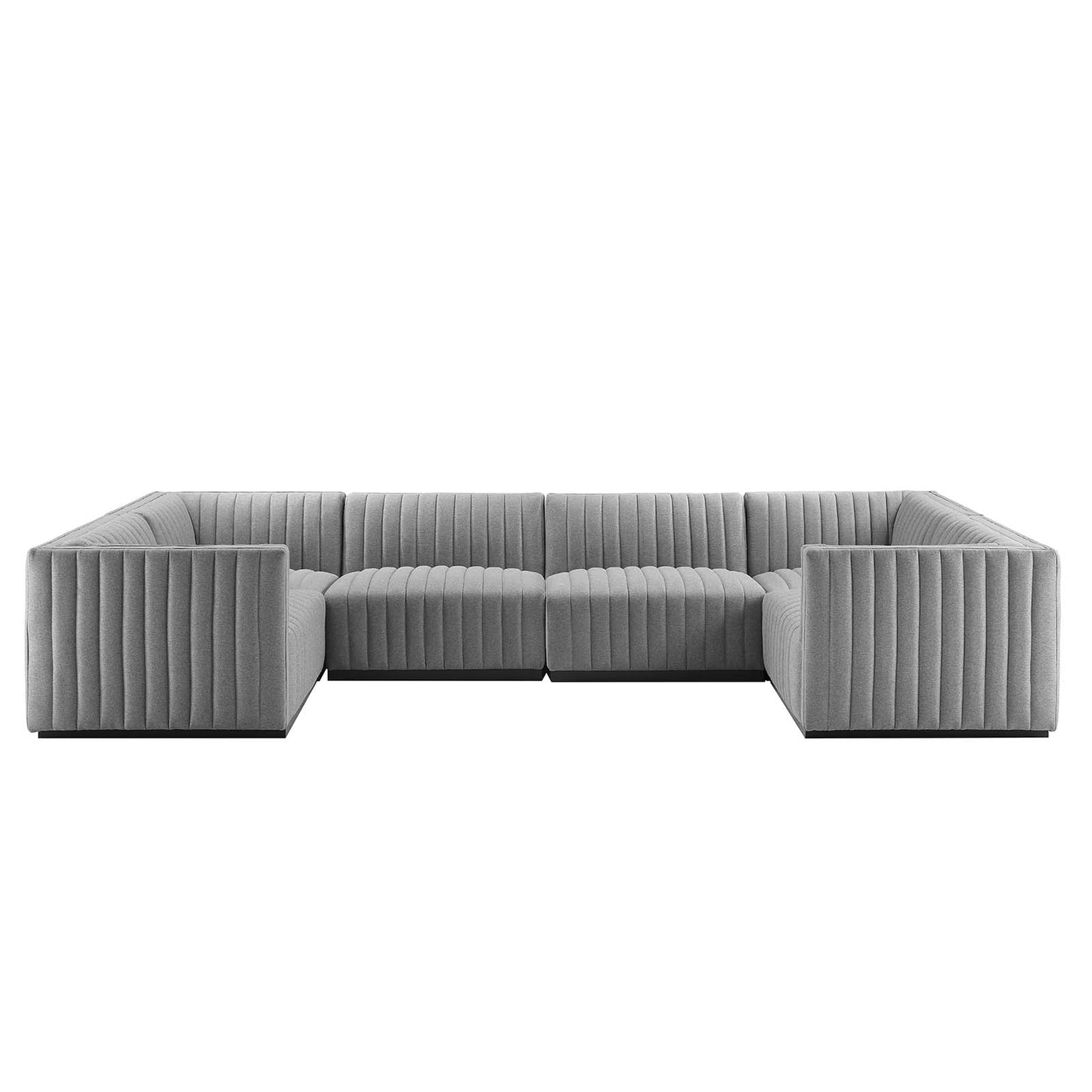 Conjure Channel Tufted Upholstered Fabric 6-Piece U-Shaped Sectional By Modway - EEI-5795 | Sectional - 2