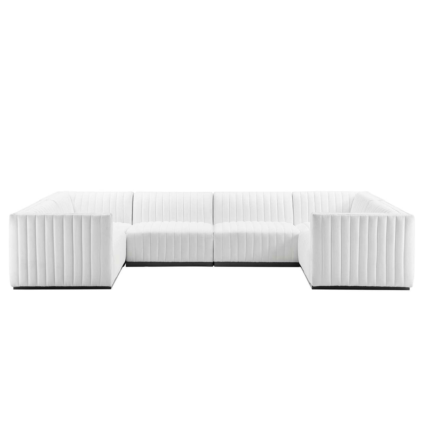 Conjure Channel Tufted Upholstered Fabric 6-Piece U-Shaped Sectional By Modway - EEI-5795 | Sectional - 3
