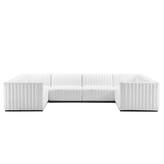 Conjure Channel Tufted Upholstered Fabric 6-Piece U-Shaped Sectional By Modway - EEI-5795 | Sectional - 3
