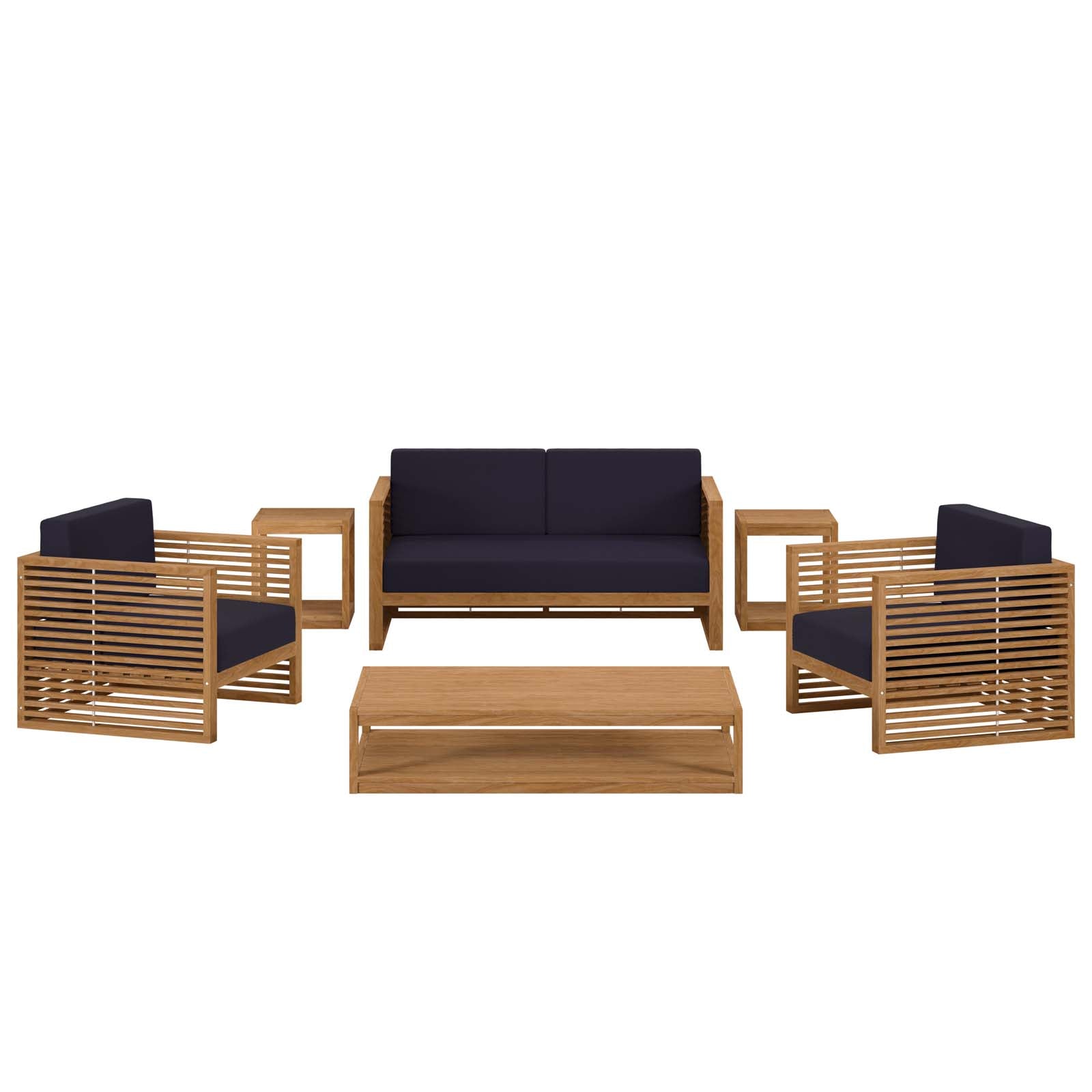 Carlsbad 6-Piece Teak Wood Outdoor Patio Outdoor Patio Set By Modway - EEI-5836 | Outdoor Sofas, Loveseats & Sectionals - 2