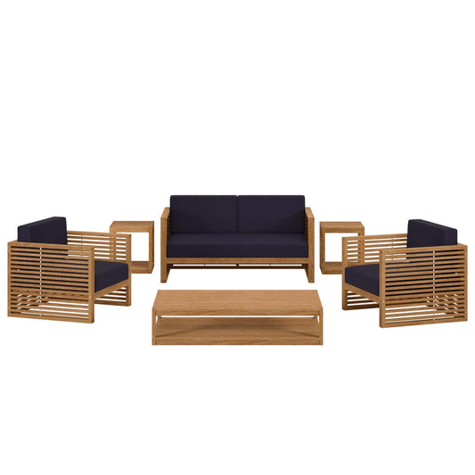 Carlsbad 6-Piece Teak Wood Outdoor Patio Outdoor Patio Set By Modway - EEI-5836 | Outdoor Sofas, Loveseats & Sectionals - 2