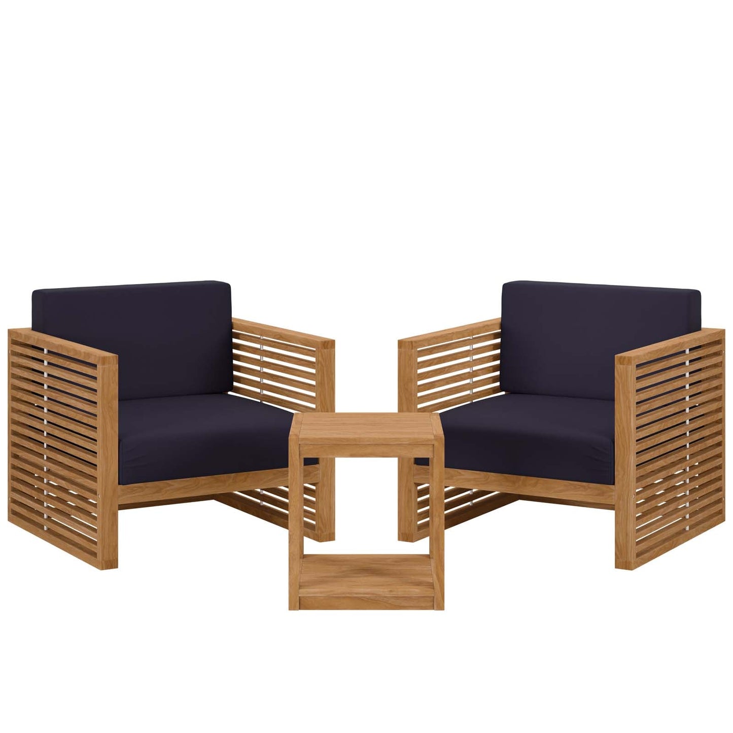 Carlsbad 3-Piece Teak Wood Outdoor Patio Outdoor Patio Set By Modway - EEI-5838 | Outdoor Sofas, Loveseats & Sectionals - 2