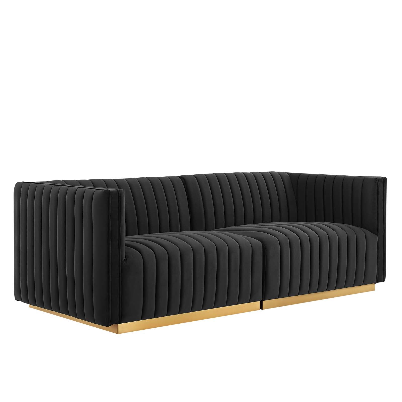 Conjure Channel Tufted Performance Velvet Loveseat By Modway - EEI-5842 | Loveseats