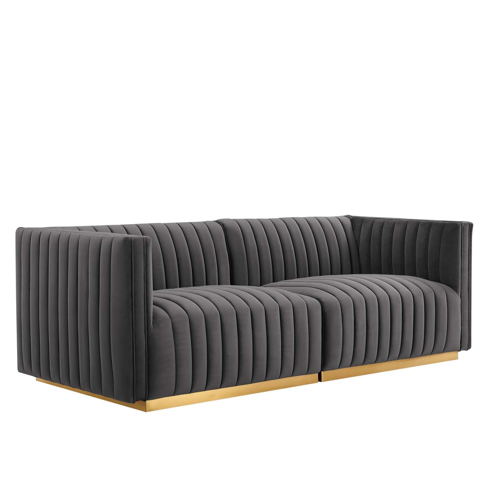 Conjure Channel Tufted Performance Velvet Loveseat By Modway - EEI-5842 | Loveseats - 3