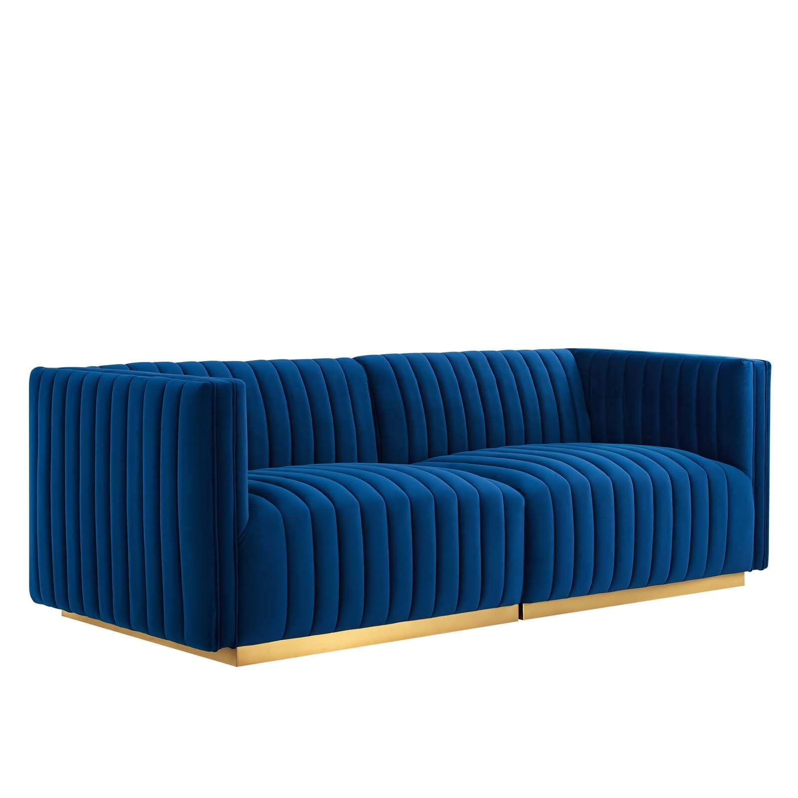 Conjure Channel Tufted Performance Velvet Loveseat By Modway - EEI-5842 | Loveseats - 4