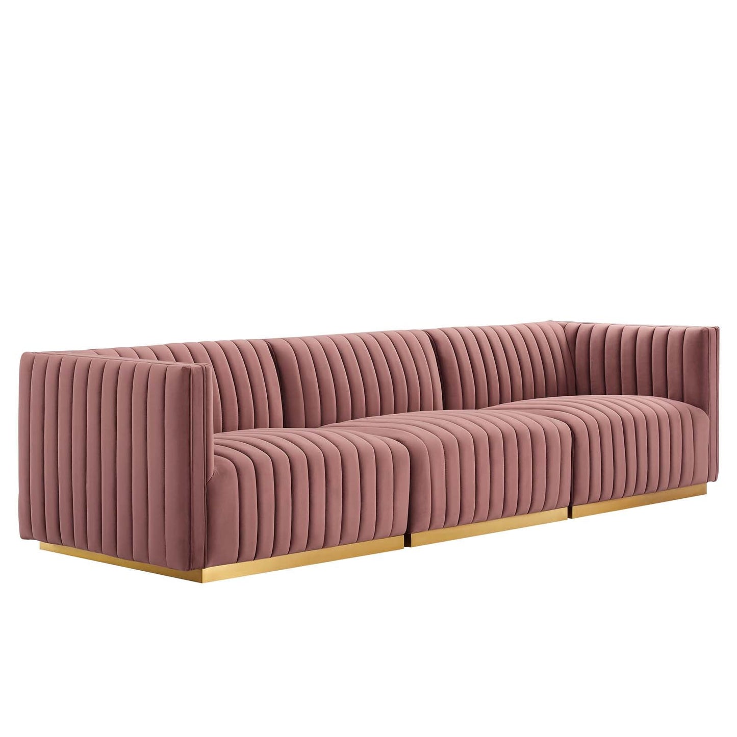 Conjure Channel Tufted Performance Velvet Sofa By Modway - EEI-5843 | Sofas - 2