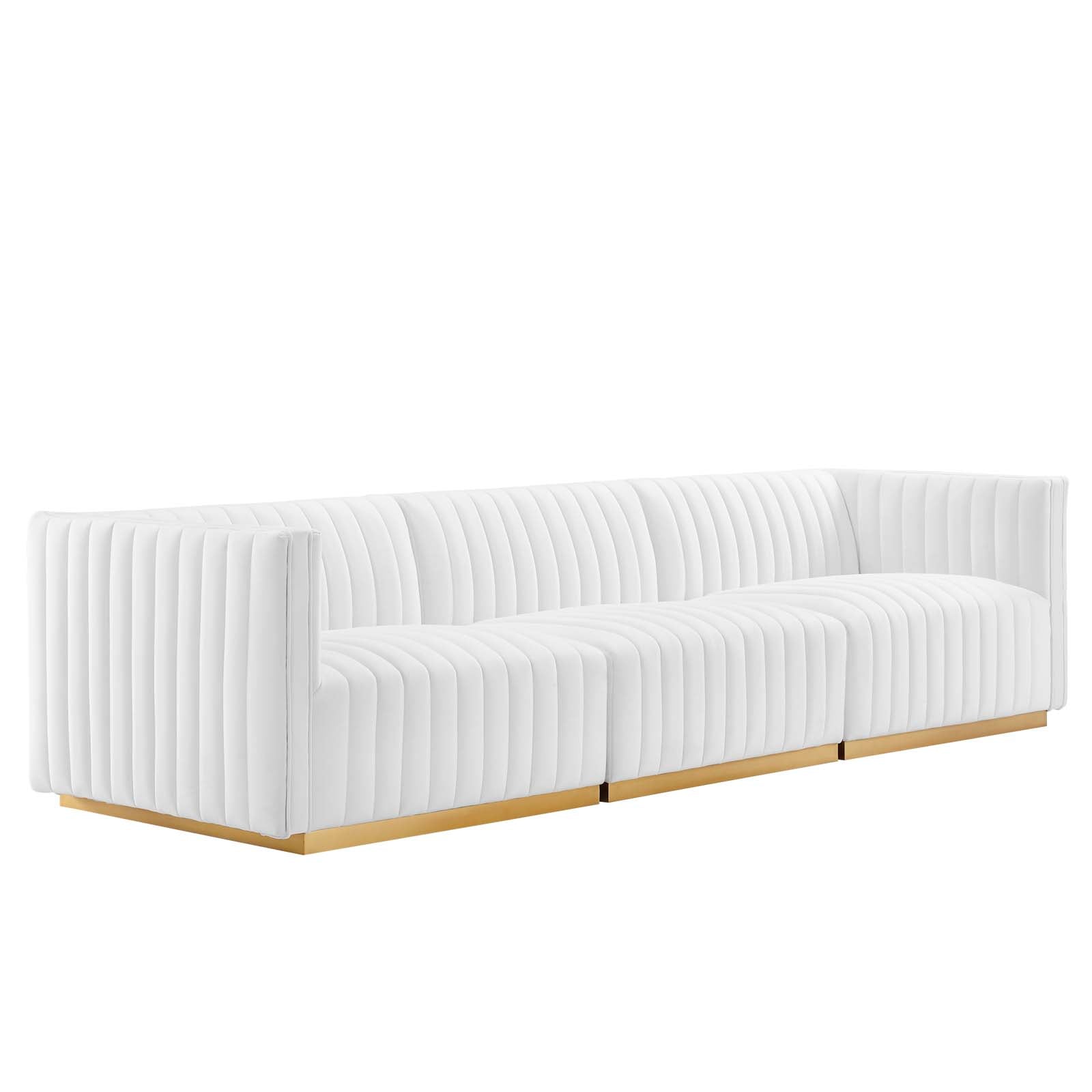 Conjure Channel Tufted Performance Velvet Sofa By Modway - EEI-5843 | Sofas - 5