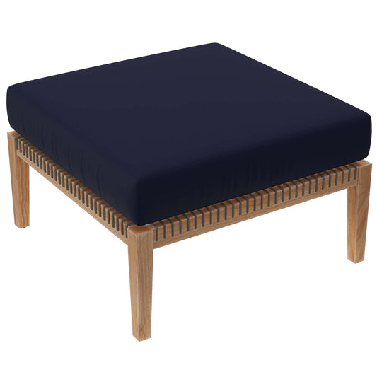 Clearwater Outdoor Patio Teak Wood Ottoman By Modway - EEI-5854 | Outdoor Ottomans - 3
