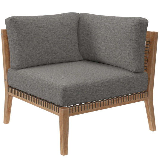 Clearwater Outdoor Patio Teak Wood Corner Chair By Modway - EEI-5855 | Outdoor Chairs