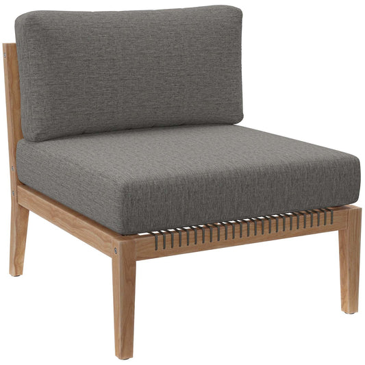 Clearwater Outdoor Patio Teak Wood Armless Chair By Modway - EEI-5856 | Outdoor Chairs