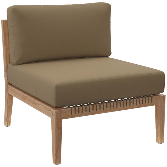 Clearwater Outdoor Patio Teak Wood Armless Chair By Modway - EEI-5856 | Outdoor Chairs - 2