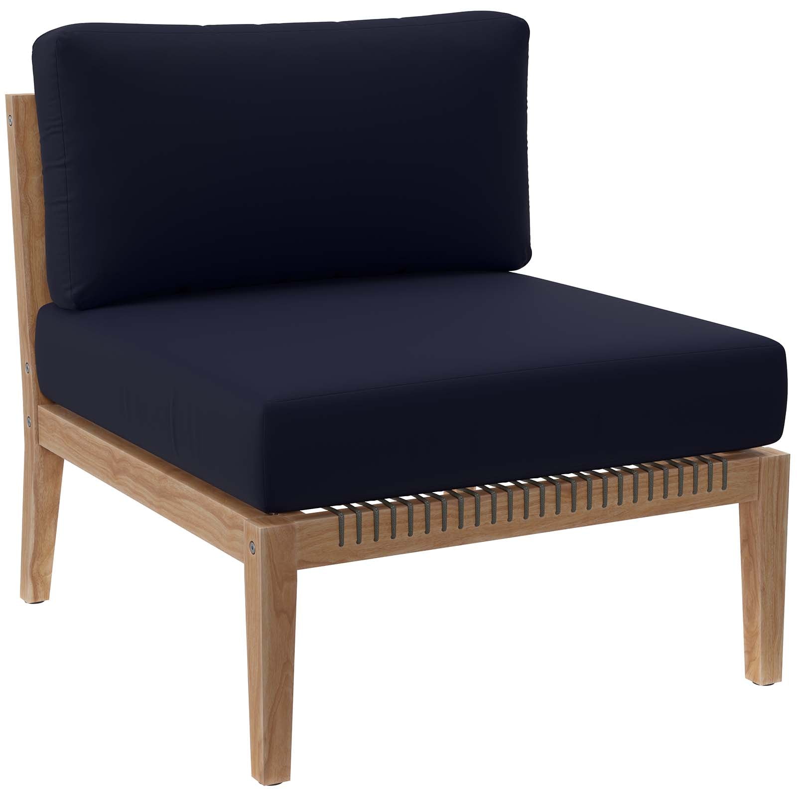 Clearwater Outdoor Patio Teak Wood Armless Chair By Modway - EEI-5856 | Outdoor Chairs - 3