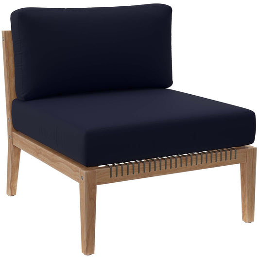 Clearwater Outdoor Patio Teak Wood Armless Chair By Modway - EEI-5856 | Outdoor Chairs - 3