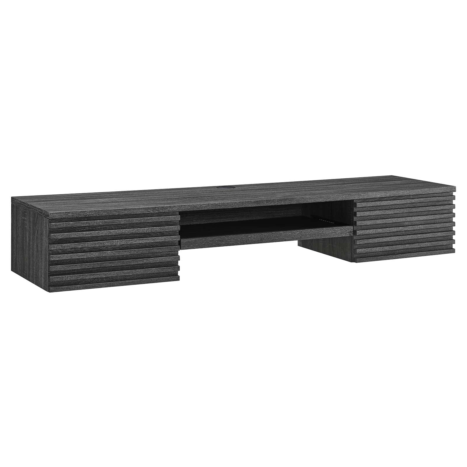 Render Wall Mount Wood Office Desk By Modway - EEI-5865-CHA | Desks |  Modishstore