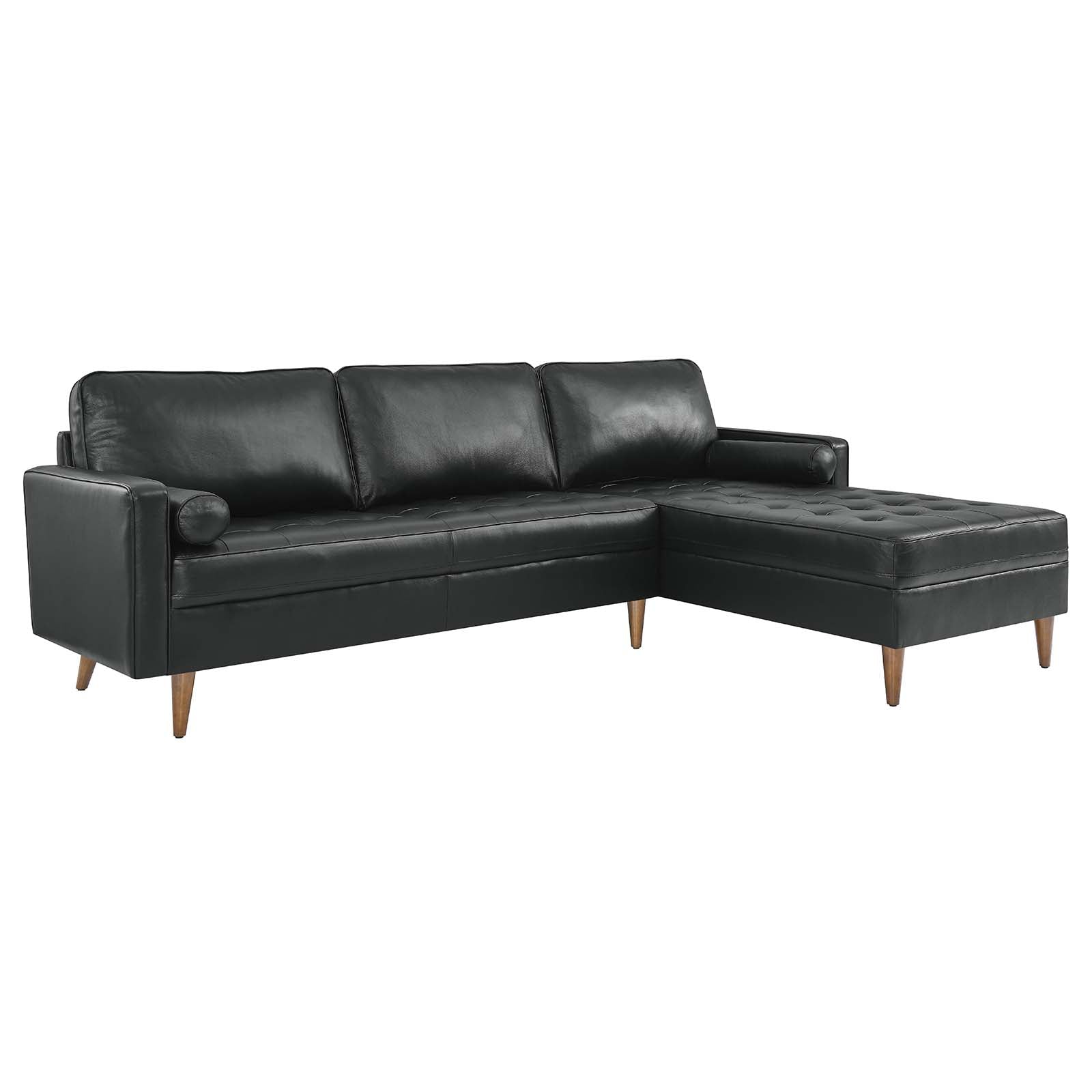 Valour 98" Leather Sectional Sofa By Modway - EEI-5873 | Sectional | Modishstore