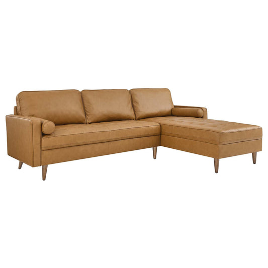 Valour 98" Leather Sectional Sofa By Modway - EEI-5873 | Sectional | Modishstore - 3
