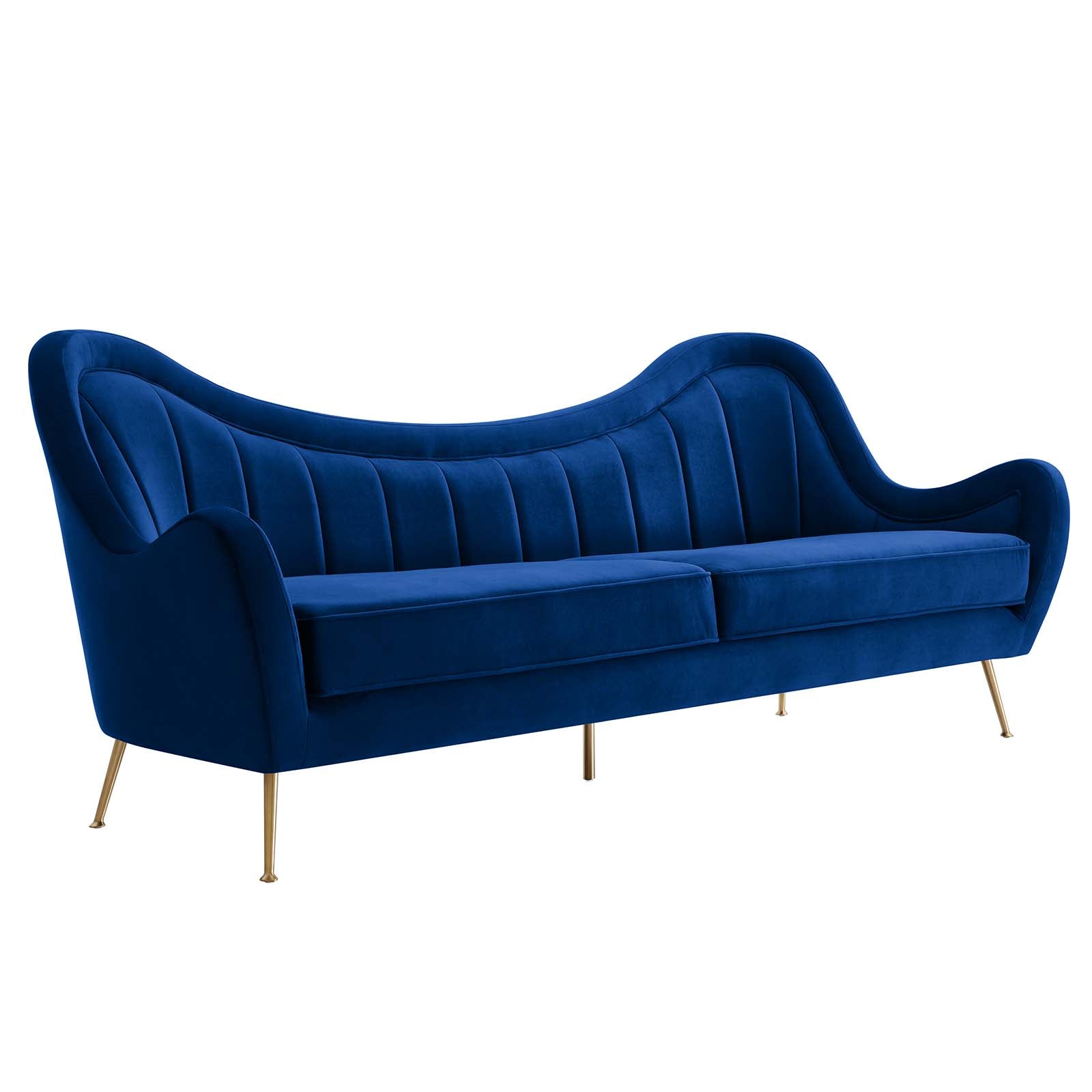 Cheshire Channel Tufted Performance Velvet Sofa By Modway - EEI-5874 | Sofas - 4