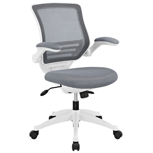 Modway Edge White Base Office Chair - EEI-596 - Gray