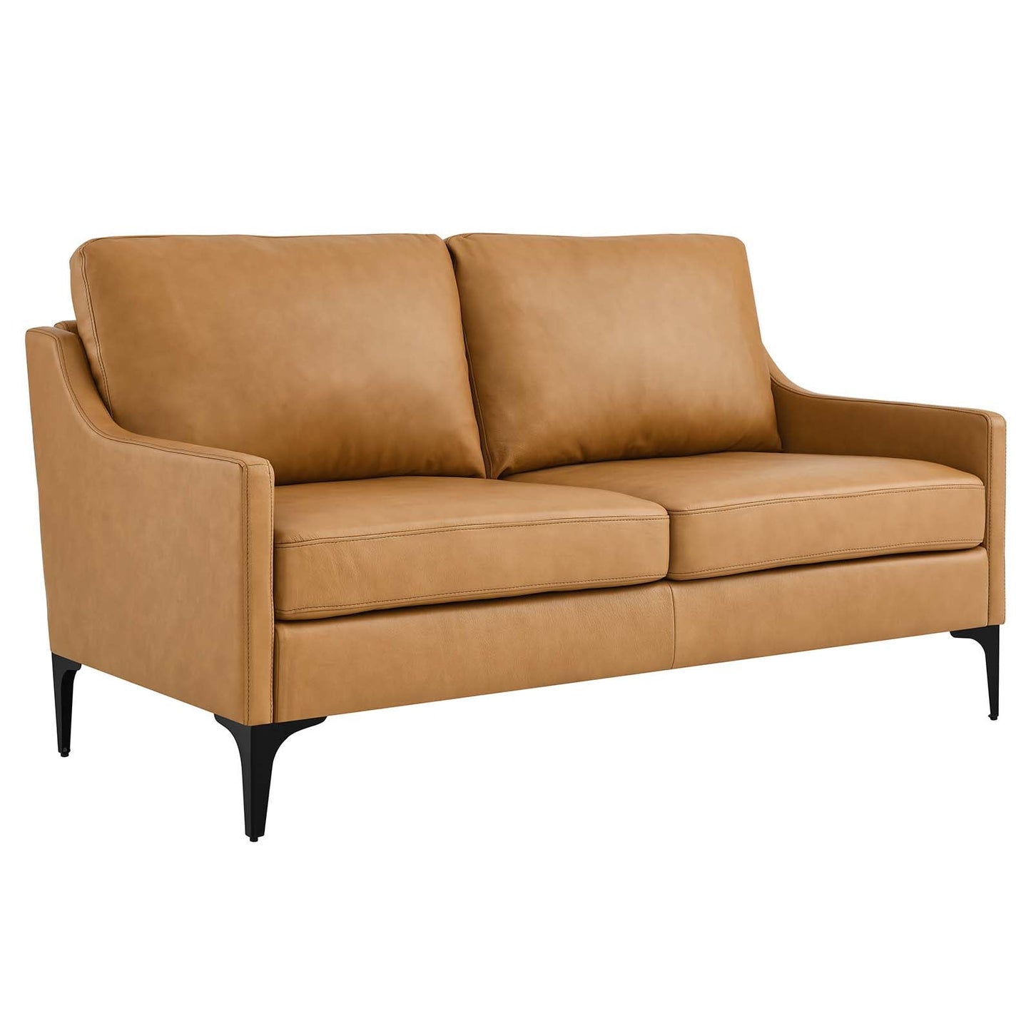 Corland Leather Loveseat By Modway - EEI-6020 | Loveseats - 3