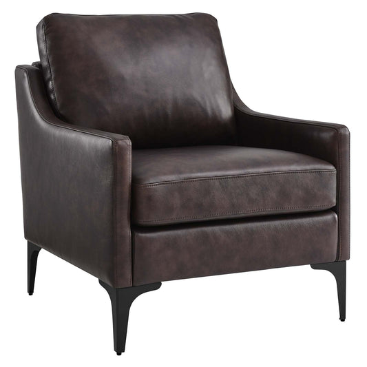 Corland Leather Armchair By Modway - EEI-6022 | Armchairs