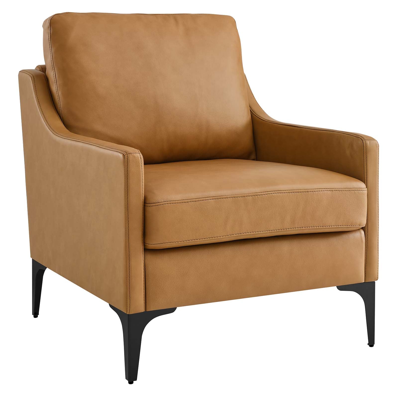 Corland Leather Armchair By Modway - EEI-6022 | Armchairs - 3