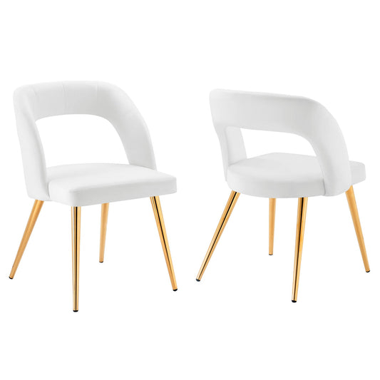 Marciano Performance Velvet Dining Chair Set of 2 By Modway | Dining Chairs | 