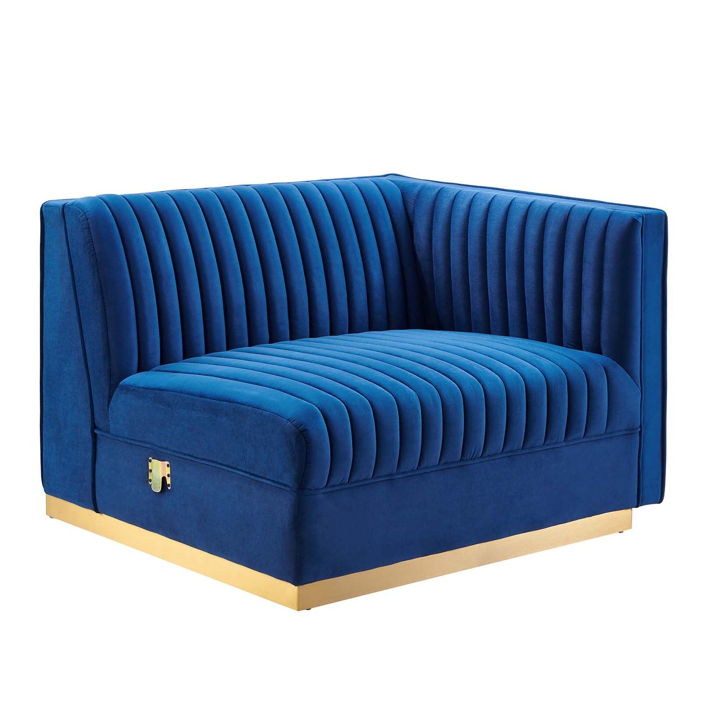 Sanguine Channel Tufted Performance Velvet Modular Sectional Sofa Right-Arm Chair By Modway - EEI-6032 | Sectional | Modishstore - 3