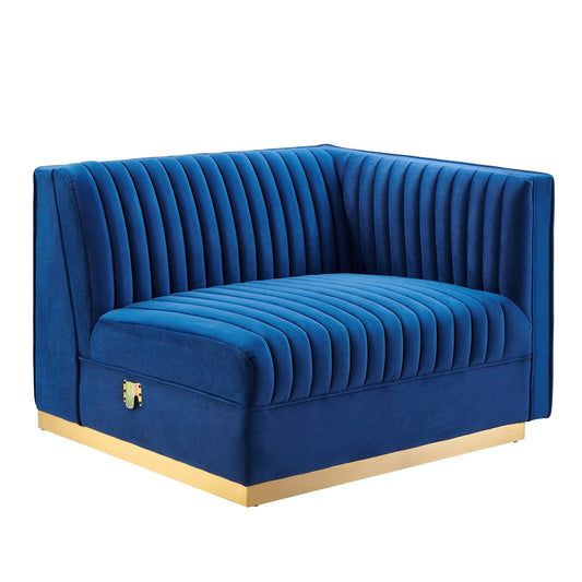 Sanguine Channel Tufted Performance Velvet Modular Sectional Sofa Right-Arm Chair By Modway - EEI-6032 | Sectional | Modishstore - 3