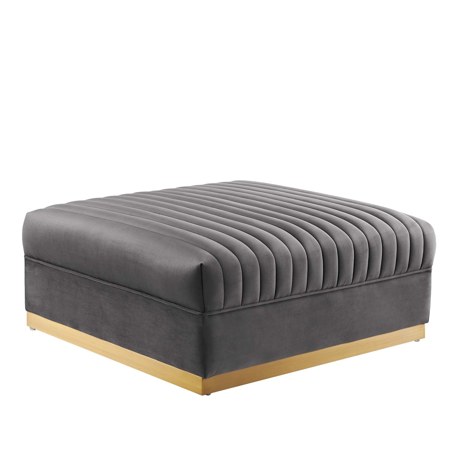 Sanguine Channel Tufted Performance Velvet Modular Sectional Sofa Ottoman By Modway - EEI-6036 | Ottomans | Modishstore - 2