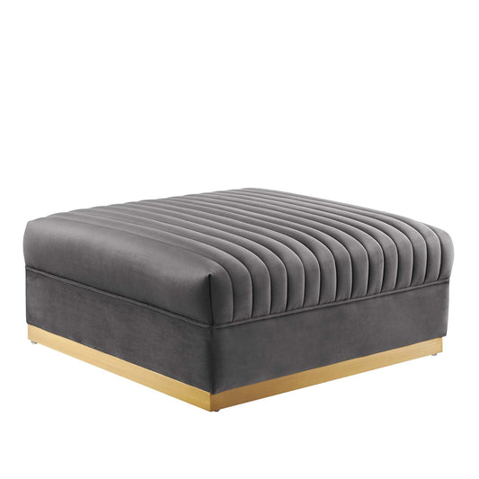 Sanguine Channel Tufted Performance Velvet Modular Sectional Sofa Ottoman By Modway - EEI-6036 | Ottomans | Modishstore - 2