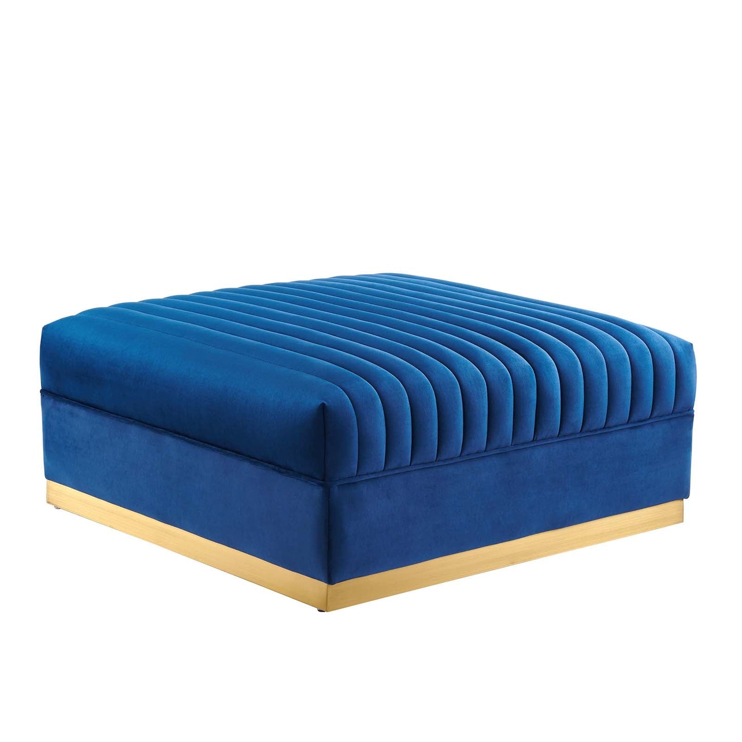 Sanguine Channel Tufted Performance Velvet Modular Sectional Sofa Ottoman By Modway - EEI-6036 | Ottomans | Modishstore - 3