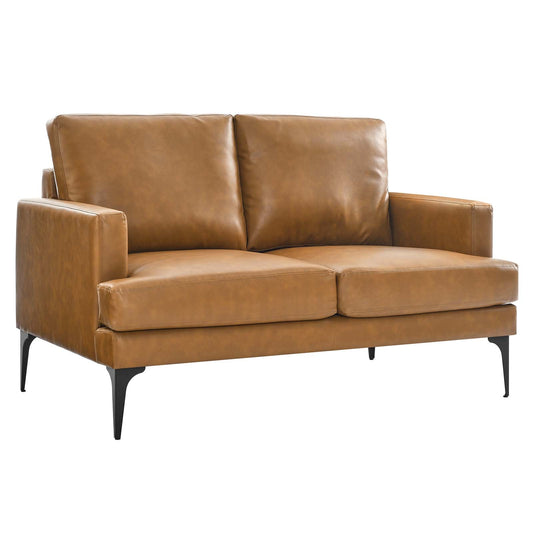 Evermore Vegan Leather Loveseat By Modway - EEI-6048 | Loveseats
