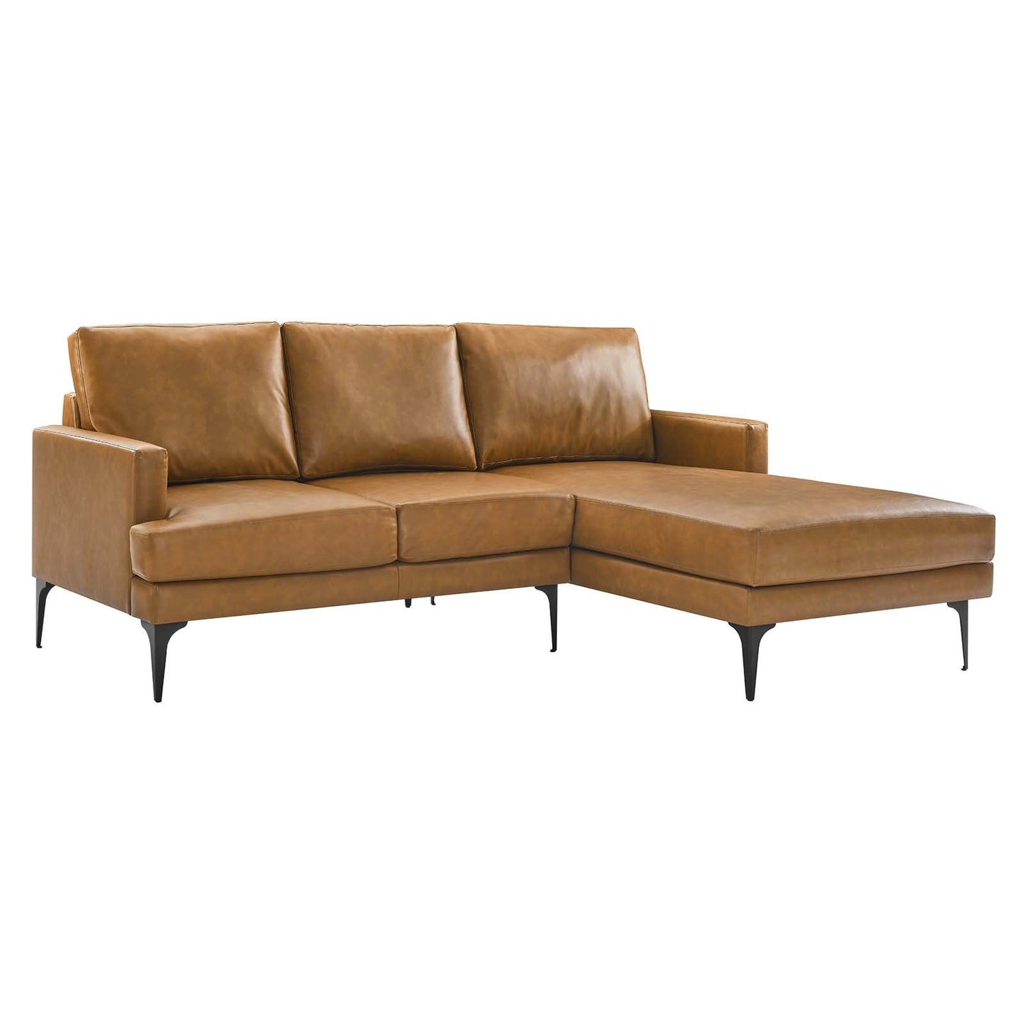 Evermore Right-Facing Vegan Leather Sectional Sofa By Modway - EEI-6050 | Sectional