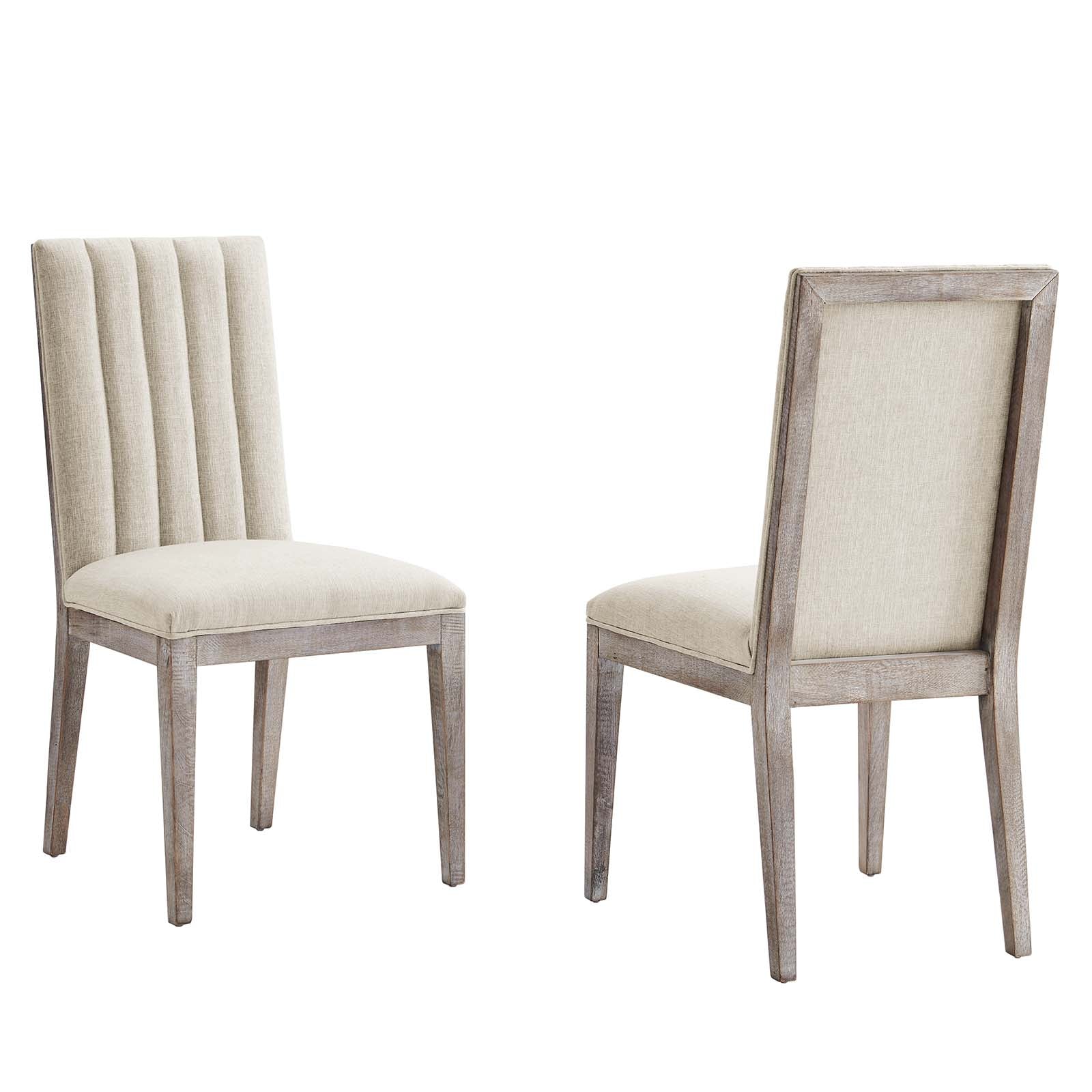 Maisonette French Vintage Tufted Fabric Dining Side Chairs Set of 2 By Modway - EEI-6052 | Dining Chairs