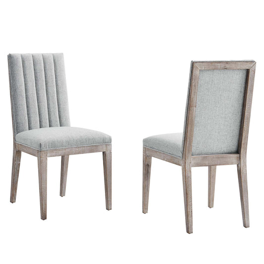 Maisonette French Vintage Tufted Fabric Dining Side Chairs Set of 2 By Modway - EEI-6052 | Dining Chairs - 2