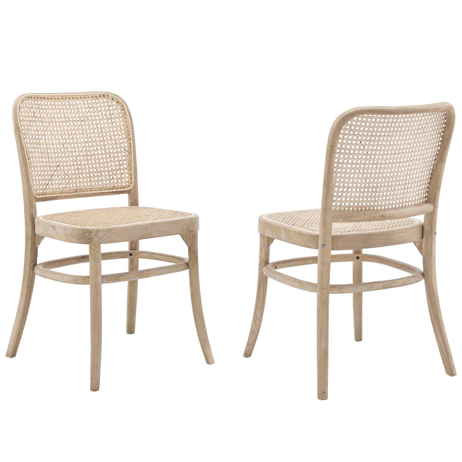 Winona Wood Dining Side Chair Set Of 2 By Modway - EEI-6078-BLK | Dining Chairs |  Modishstore - 2