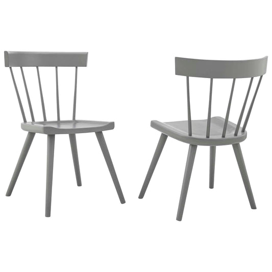 Sutter Wood Dining Side Chair Set Of 2 By Modway - EEI-6082-BLK | Dining Chairs |  Modishstore - 2