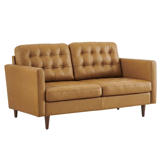 Exalt Tufted Vegan Leather Loveseat By Modway - EEI-6100 | Loveseats - 2
