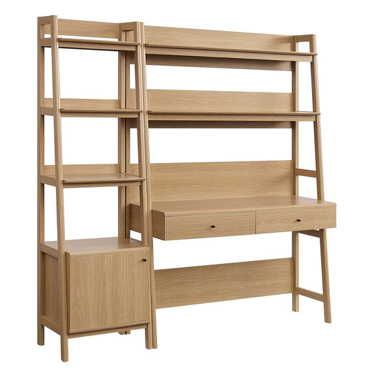 Bixby 2-Piece Wood Office Desk and Bookshelf By Modway - EEI-6111 | Bookcases