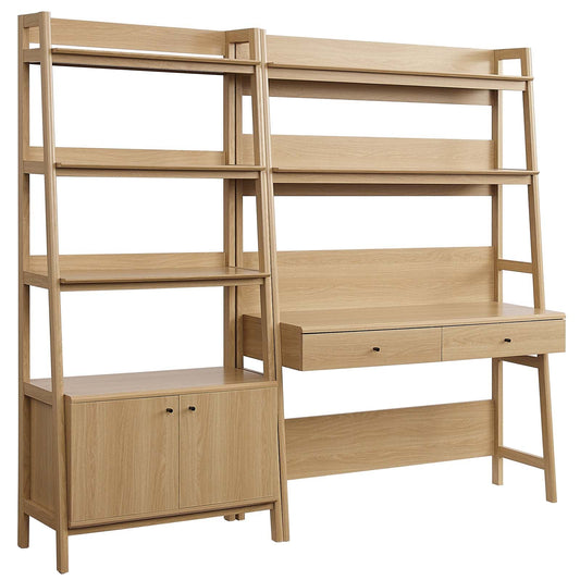 Bixby 2-Piece Wood Office Desk and Bookshelf By Modway - EEI-6112 | Bookcases