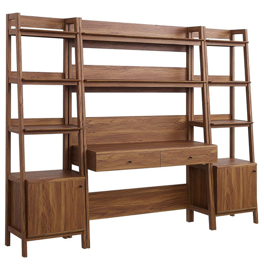 Bixby 3-Piece Wood Office Desk and Bookshelf By Modway - EEI-6114 | Bookcases - 2
