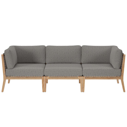 Clearwater Outdoor Patio Teak Wood Sofa By Modway - EEI-6120 | Outdoor Sofas, Loveseats & Sectionals